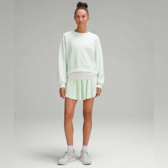 lululemon Softstreme Perfectly Oversized Cropped Crew in Kholrabi Green Size 2 - Picture 2 of 10
